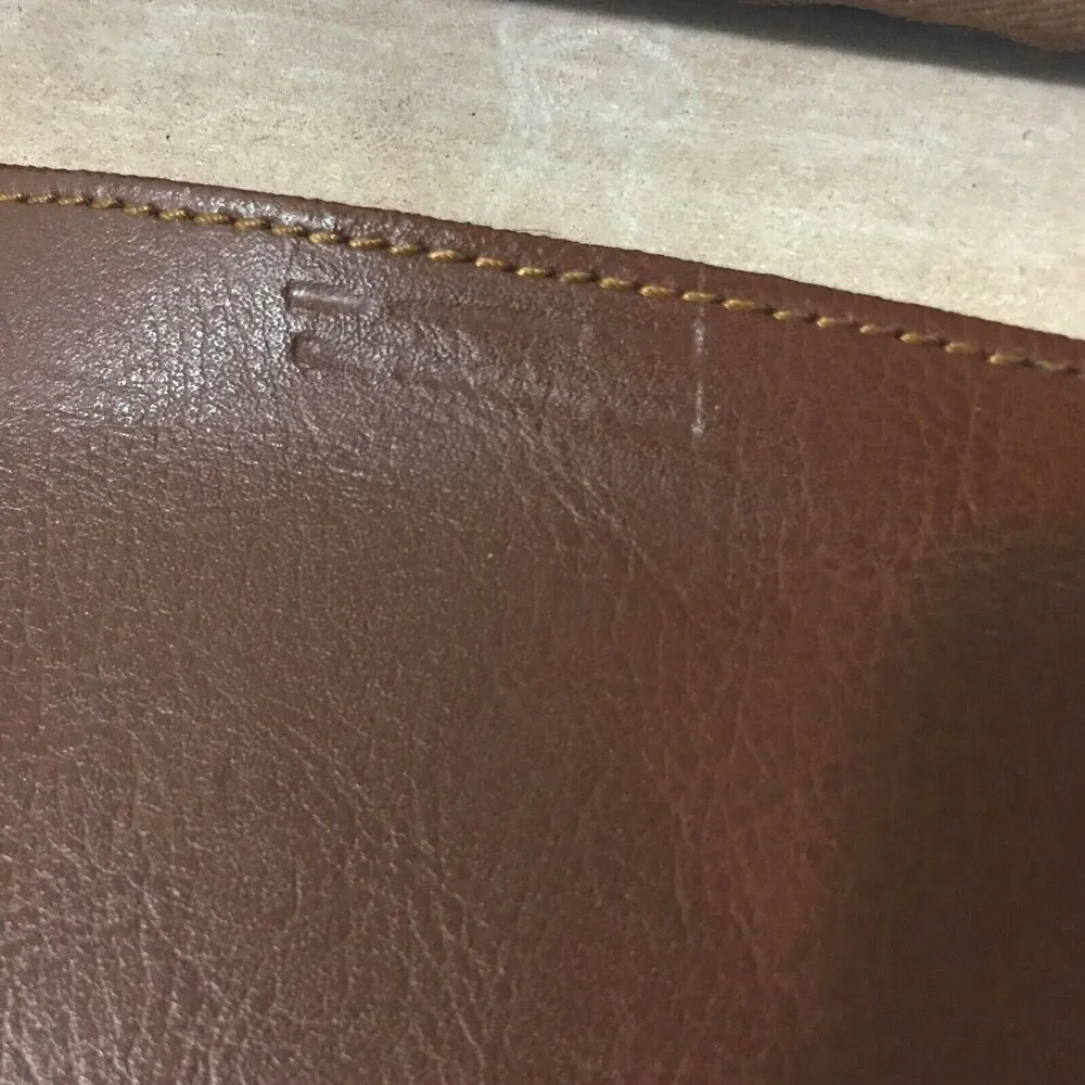 Vintage Stebco Briefcase Attache Vegan Pebbled Leather Retractable Handle Binder